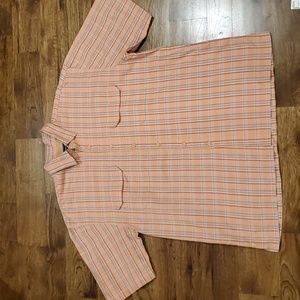 Mens Field & Stream peach vented button down shirt size XL